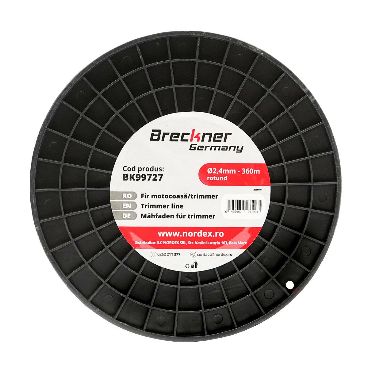 Fir rotund pentru motocoasa, 2.4 mm x 360 m Breckner Germany